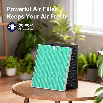 5510 Toxin Absorber Replacement Filter for Winix 5510 and 5520 Air Purifier, 1x H13 True HEPA + 1x Activated Carbon (Part# 1712-0123-00)