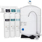 Brondell Capella Reverse Osmosis System, Under Sink, Black – 4 Stage RO Water Filtration, Designer Chrome Faucet with LED Filter Change Reminder – Quick Change Filters, WQA Certified