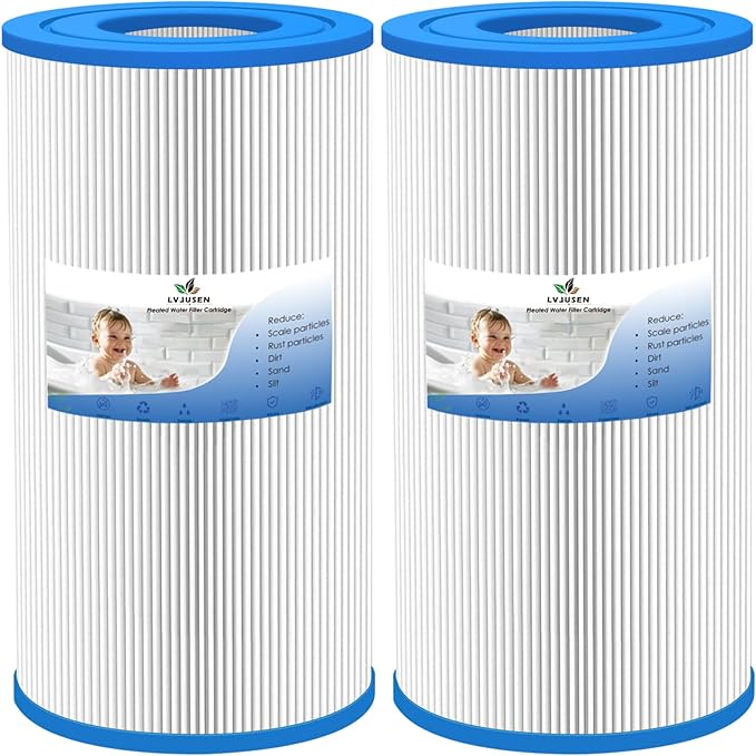 Hot Tub Filter Replacement Repalces Watkins 31489, 73250 Hot Spring Tri X/0969601/Unicel C-6430, 71825/PWK30/Filbur FC-3915, 73178 Hot Spring Filters, 30 sq. ft.- 2 Pack