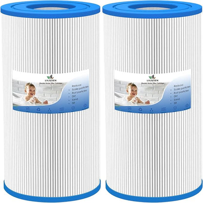 Hot Tub Filter Replacement Repalces Watkins 31489, 73250 Hot Spring Tri X/0969601/Unicel C-6430, 71825/PWK30/Filbur FC-3915, 73178 Hot Spring Filters, 30 sq. ft.- 2 Pack