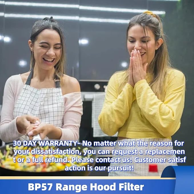 BP57 Range Hood Filter with Light Lens 11-3/8 x 11-3/4 In 1-Pack Stove Hood Vent Aluminum Grease Air Filter for Broan-NuTone 43000 Series Kitchen Exhaust Range Hood