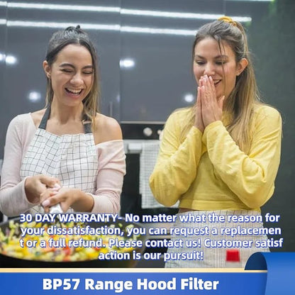 BP57 Range Hood Filter with Light Lens 11-3/8 x 11-3/4 In 1-Pack Stove Hood Vent Aluminum Grease Air Filter for Broan-NuTone 43000 Series Kitchen Exhaust Range Hood