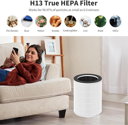1-Pack KJ510B Replacement Filter Compatible with Kokofit KJ510B Purifier, 3-in-1 Filtration System