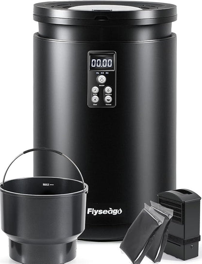 Electric Composter for Kitchen Smart Odorless Countertop Compost Bin Machine Quiet Larger 4.5L Indoor Food Cycler with Auto Cleaning, 3 Modes, 2 Carbon Packs, Turn Food Waste into Fertilizer