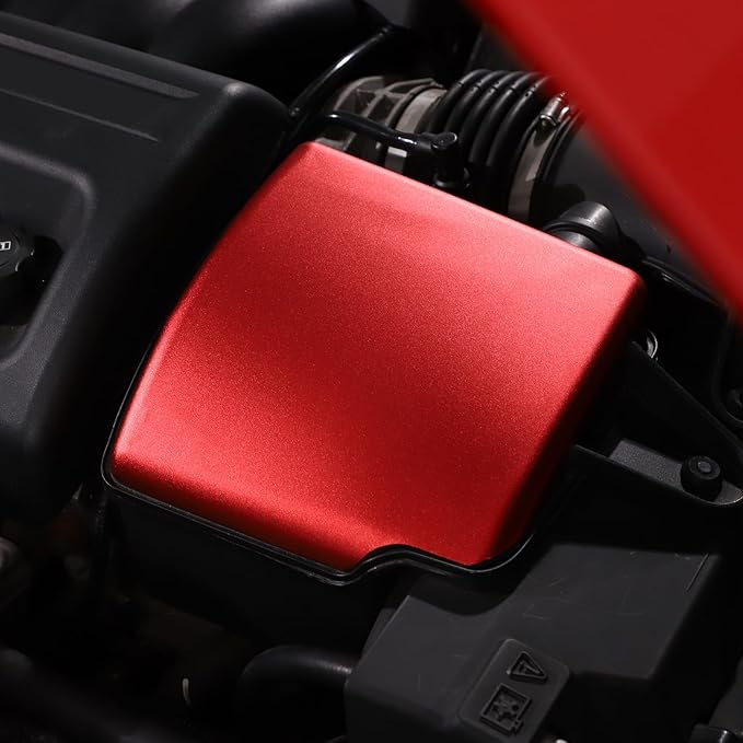 PIUGILH Engine Air Filter Heat Shield Cover Fit for Corvette C6 2005-2013, Aluminum Alloy Engine Air Intake Air Filter Heat Shield Decorative Cover Protection Cover Trim