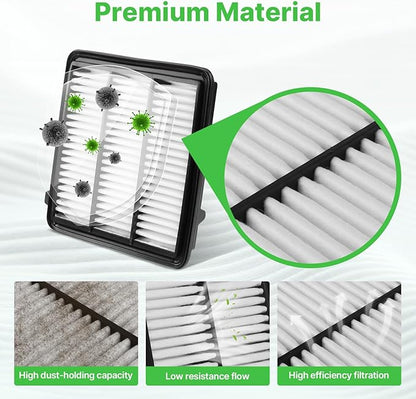 2PCS Engine Air Filter Fit for 2023-2025 2026 Honda CR-V CRV, 2022-2025 2026 Civic, 2023-2025 2026 Accord 2023 (All Fit L4 1.5L, Not Hybrid) Engine Filter Automotive Accessories# 1722064AA00