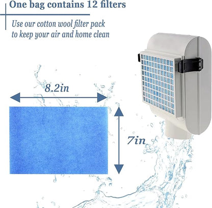 Polyester Dryer Vent Filters Replacement for Better Vent Indoor Dryer Vent - Dryer Filter Replacement Part (12-Pack)