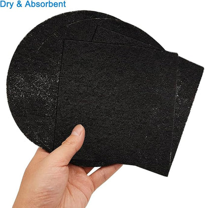 4 Pack Charcoal Filters for Compost Bucket, 6.7inch & 5inch Compost Filters for Countertop Bin Pail Replacement, Activated Charcoal Home Bucket Refill Sets, Round& Square