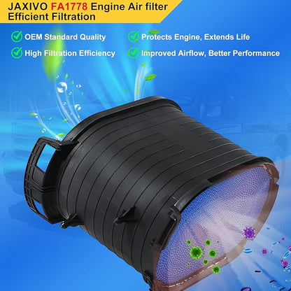 CA9516 Engine Air Filter for Ford 03-07 F250 F350 F450 F550 Super Duty 6.0L V8 Diesel,03-05 Excursion 6.0L V8 Diesel,Replaces 3C3U-9601-BC,3C3Z-9601-BA,FA1778