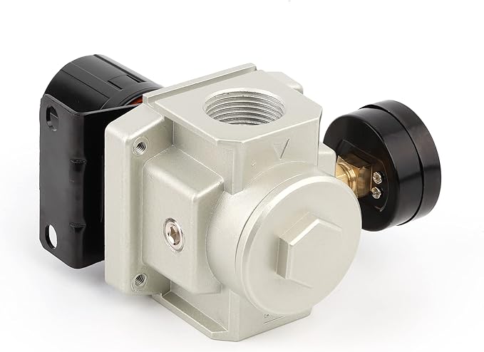 SNS Air Compressor Pressure Regulator With Bracket and Gauge Female Thread 1'' NPT 0-150 PSI Adjustable AR5000-N10