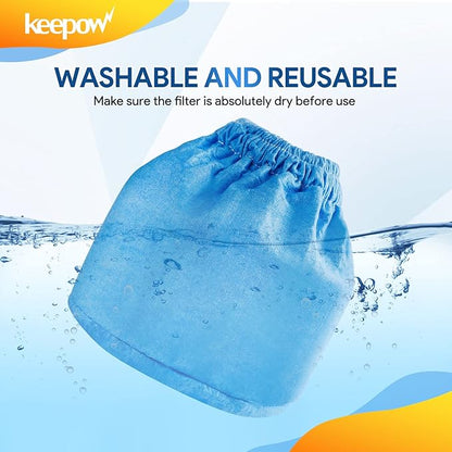 KEEPOW VRC2 Vacuum Filter Compatible with Vacmaster 1.5 to 3.2 Gallon Wet/Dry Vacuums, Compatible with Armor All 1.5-2.5 Gallon Wet/Dry Vacuum, 4 Pack