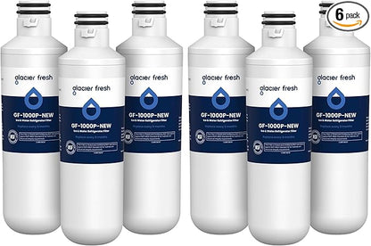 GLACIER FRESH Water Filter LT1000PC Replacement for Refrigerator, Compatible with MDJ64844601, ADQ747935 ADQ74793504 Water Filter (6 Pack)