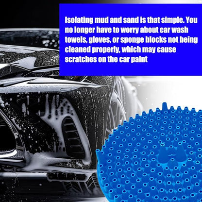 2PCS Car Wash Bucket Grit Trap Insert, 10.2" Vehicle Detailing Washing Filters for Dirt & Debris Trapping, Auto Collecting Sediment Cleaning Tool, Universal for SUV Sedan Truck (Blue)