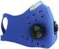 ASA Techmed Reusable Dual Air Breathing Valve Face Mask Cover with Activated Carbon Filter (Blue Dual Valve)