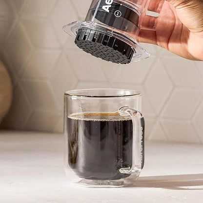 AeroPress Coffee Maker White Paper Micro-Filters, Compostable Coffee Filters Made From White, Chlorine-Free Paper, Fits Standard Size AeroPress Manual Coffee Makers, 350 Count