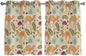 2 Panel Kitchen Cafe Curtains, Desert Camels Sunlight Filtering Nature Air Through, Home Decor Window Covering Tier Curtains for Bedroom Living Room Vintage Sand Animals Aloe Vera Leaves Beige