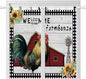 Farmhouse Rooster Bathroom Curtains 63 Inch Length, Window Curtains Tab Top, Rustic Red Barn Windmill Sunflowers Light Filtering Window Treatments Drapes 52"x63" 2 Panel
