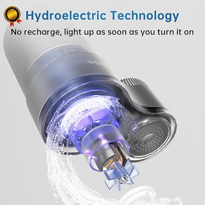 Faucet Water Filter, NSF 42 Certified Sink Water Filter with Blue Light, Remove Chlorine,Odor & Heavy Metals, Fits 15/16“, 13/15”, 3/4" Kitchen Faucets, Filters 100+ Gallons,1* Filter, LJ203