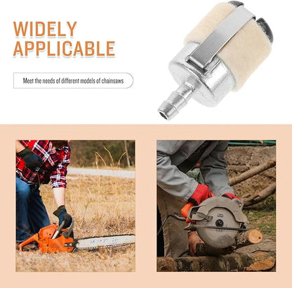Alasum 10Pcs Chainsaw Fuel Filter Replacement Parts for 52/58Cc Gasoline Chainsaws Trimmer Fuel Filters Compatible with Outdoor Power Equipment Sturdy Grass Trimming