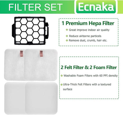 LA502 Filters Replacement for Shark LA502, LA322, LA301, LA300, LA351,LA360,LA401, LA455, LA500, LA502, LA702 Rotator Lift-Away ADV DuoClean PowerFins Upright Vacuum (Not fit UV850 UV900 vacuum)