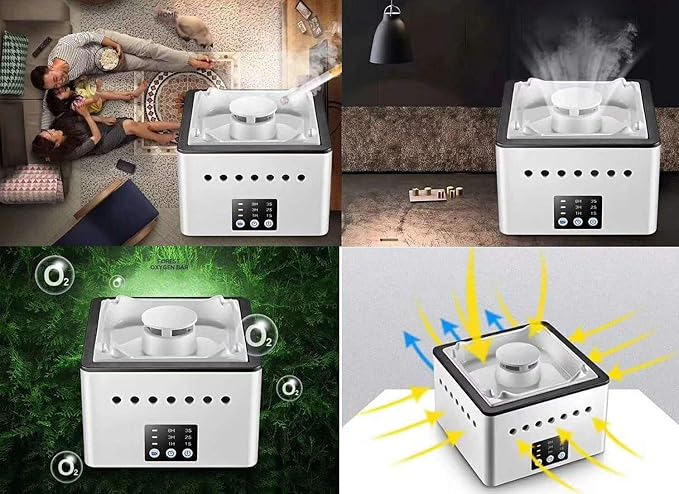 Portable HEPA Filter Air Purifier 3 in 1 with 8000mAh Battery for Smokers, Second Hand Smoke, Pets, PM 2.5 Purification