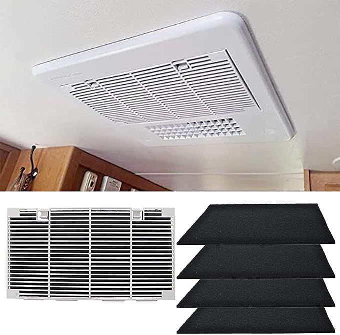 RV Air Conditioner Foam Filter Replacement 6798A3761 Compatible with Coleman and Winnebago RV AC Units 15 x 15 x 1/4 Inch (4 Pack)Thickened Washable High Density Foam Air Filter Replaces 108892-01-703
