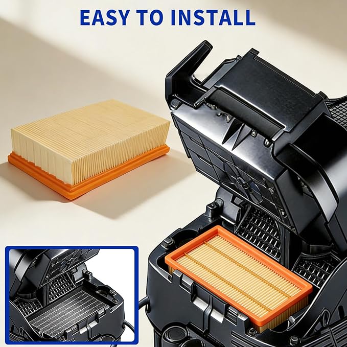 VF100 Flat Pleated Paper Filter Replacement for Bosch VAC series VAC090AH VAC090A VAC090S VAC140AH VAC140A VAC140S Dust Extractors HEPA Filter