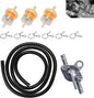 Car Fuel Filter Kit, 39.3" Hose and 3 Filter and Petcock Valve with Mounting Clamps, Plug and Play Fuel System Maintenance Set, Universal Modification for ATV Motorcycle Beach Bike (Black)