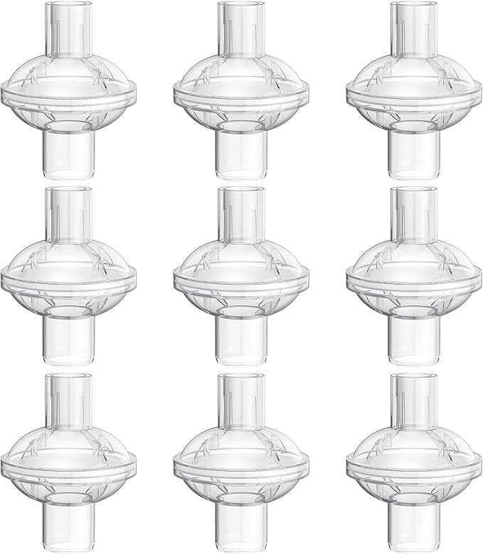 9-pack CPAP Inline Filter, Universal Inline CPAP Filter Compatible with BiPAP Machines ResMed,Dreamstation Standard, Any CACP Machine Size 22mm and 25mm Tube