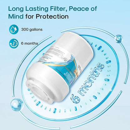 ICEPURE Alkaline RWF0600A-AL Refrigerator Water Filter Replacement for GE MWF, MWFA, MWFINT, MWFP, GWF, 46-9991, Kenmore® 9991, WFC1201, GSE25GSHECSS, GSH25JSDDSS, GSHS6LGBBHSS, Enhances PH, 3Pack