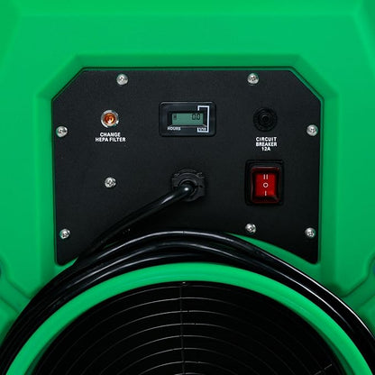 MOUNTO 1000cfm Portable Industrial Air Purifier Negative Air Scrubber - Powerful 1HP Motor, True HEPA Filter, 2-Speed, Handle and wheels 3-Year Warranty