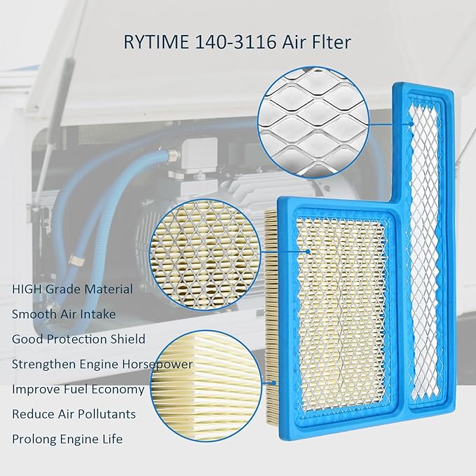 Tune Up Kit Fit for Onan Marquis Gold RV QG 5500/7000 Generators Replacement Parts 140-3116 Air Filter, 149-2341-01 Fuel Filter, 122-0836 Oil Filter & Wrench, 167-1638 Spark Plug & Gap Tool
