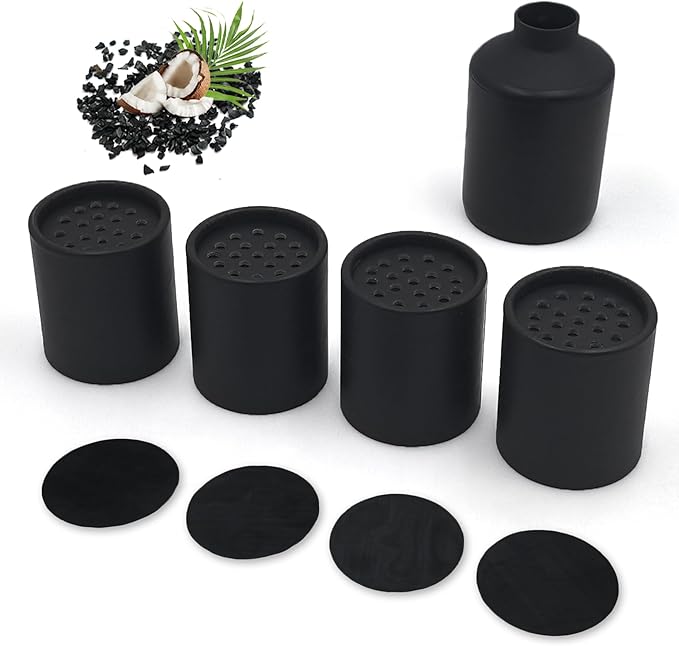 NewKe 4 Pack Replacement Filter Cartridges for Smoke Trap Personal Air Filter, 5 Stage HEPA + Activated Coconut Carbon Filter for Personal Smoke Air Filters, Smoke Filters with Long Lasting 500+ Uses
