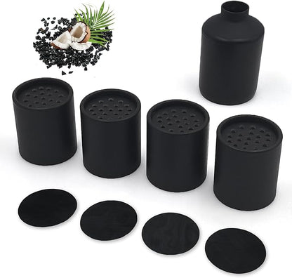 NewKe 4 Pack Replacement Filter Cartridges for Smoke Trap Personal Air Filter, 5 Stage HEPA + Activated Coconut Carbon Filter for Personal Smoke Air Filters, Smoke Filters with Long Lasting 500+ Uses