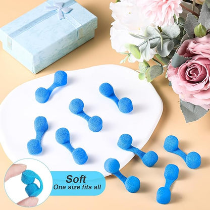 Tondiamo 100 Pieces Nose Plug Filter Disposable Nose Filter Sponge for Women Men Sunless Spray Tanning Outdoor Dust Construction Areas(Blue)