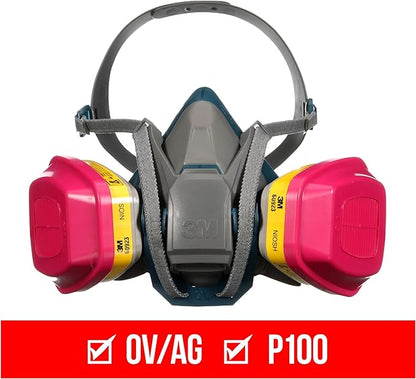 3M - 65023QLHA1-C Pro MultiPurpose Respirator with Quick Latch, Medium