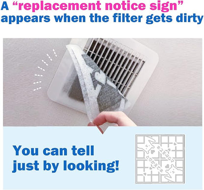 Easy Apply Dust Filter for Ventilation Fan, Peel & Stick, Self-Adhesive, FILTAN, Made in Japan, 3pcs