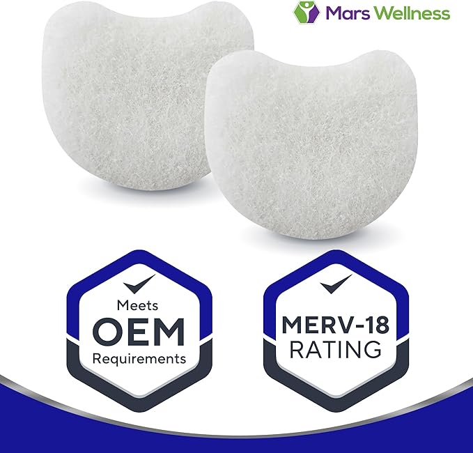 Mars Wellness CPAP Filter Kit 20 Pack - Compatible with Resmed AirMini CPAP Machine - Made in The USA - Ultra Fine Hypoallergenic Disposable Filter