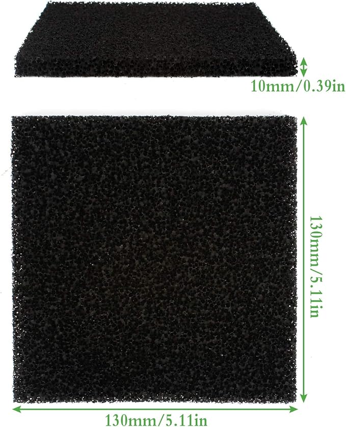 10 Pack Smoke Fume Absorber Filter, Activated Carbon Solder Fume Extractor Filters Solder Extractor Filter for Hakko/Xytronic/Aoyue Smoke Absorber (5 1/8” 5 1/8” 3/8”)