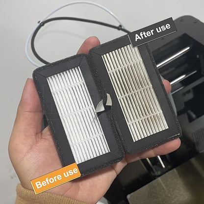 4 Pack AD5M/AD5X Air Filter with HEPA 13 Activated Carbon for Flashforge Adventurer 5M/5M Pro/AD5X 3D Printers, Replacement Filter for VOCs, PM2.5, Ultrafine Particles & Odors