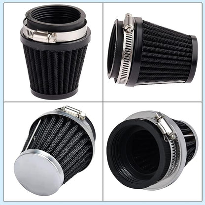 Mtsooning Air Intake Filter Pod, 54mm/2.12" Tapered Clamp-on Breather, Inlet Truck Cold Cone Cleaner Replacement for Motorcycle ATV Dirt Pit Bike Go Kart 50-110cc