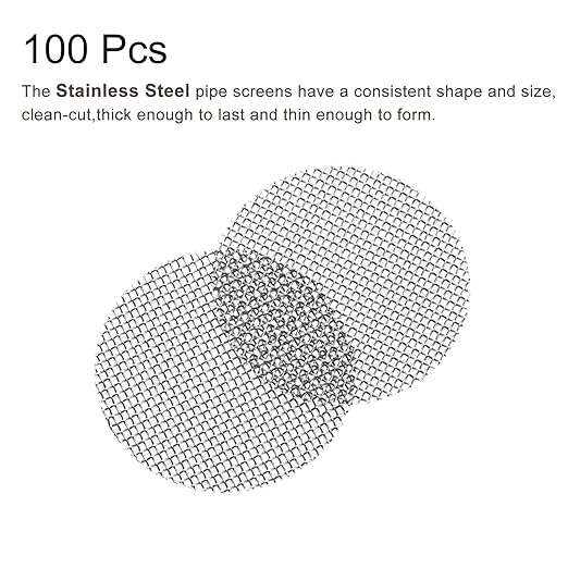 MECCANIXITY Pipe Screen Stainless Steel Screens, 9/16 Inch (15mm) Diameter for Pipe Filter, Pack of 100
