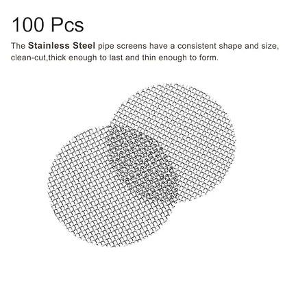 MECCANIXITY Pipe Screen Stainless Steel Screens, 9/16 Inch (15mm) Diameter for Pipe Filter, Pack of 100