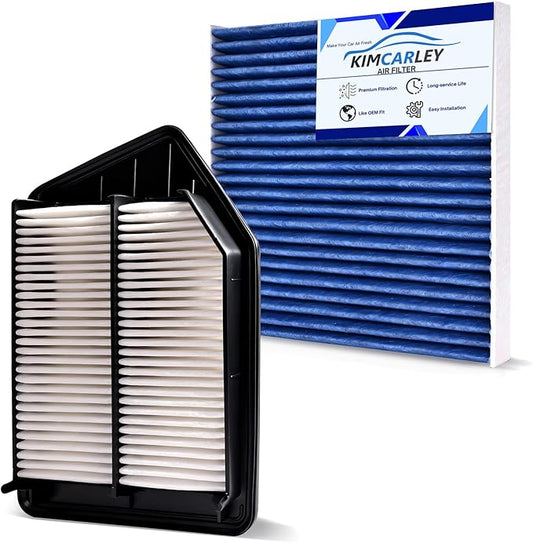 1pc Cabin & 1pc Engine Air Filter Kit Accessories for Honda Accord 2.4L (2013-2017), Acura TLX 2.4L (2015-2020) Activated Carbon Automotive Engine Cabin Air Filter Replacement for CF10134 CA11476