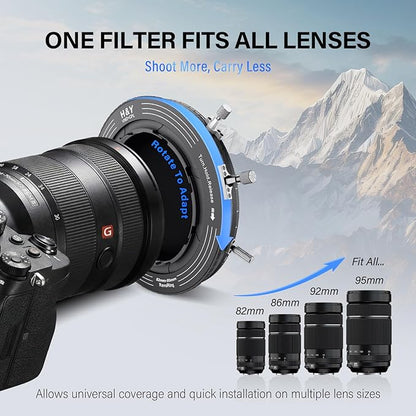 H&Y RevoRing MKⅡ82mm 86mm 92mm 95mm Variable ND Filter & CPL Polarizer, 3-in-1 VND (ND3-1000) Camera Lens Filter with Adjustable Adapter Ring, 22 Multi-Layer Nanocoating