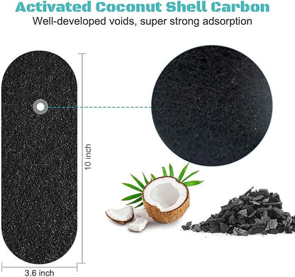 15 Pack Ceiling Fan Filters for Blades, Air Filters with Activated Charcoal, Easy-Stick Universal Fit, Ceiling Fan Air Purifiers for Common Household Contaminants，Unscented