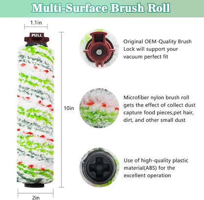 2306A 1785 Pet Pro Replacement Parts 2 Pack 1868 for Bissell Crosswave Roller Brush and 2 Pack 1866 for Crosswave Replacement Filter Compare to Part # 1613568 161-3568 1608684 LUXRILIX