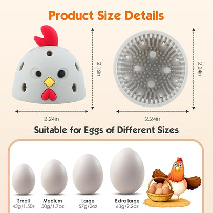 Egg Washer for Fresh Eggs, Silicone Egg Brush Cleaner, Egg Cleaner Scrubber for Fresh Eggs, Reusable Multipurpose Washing Egg Tool for Fruits and Vegetables(Grey)