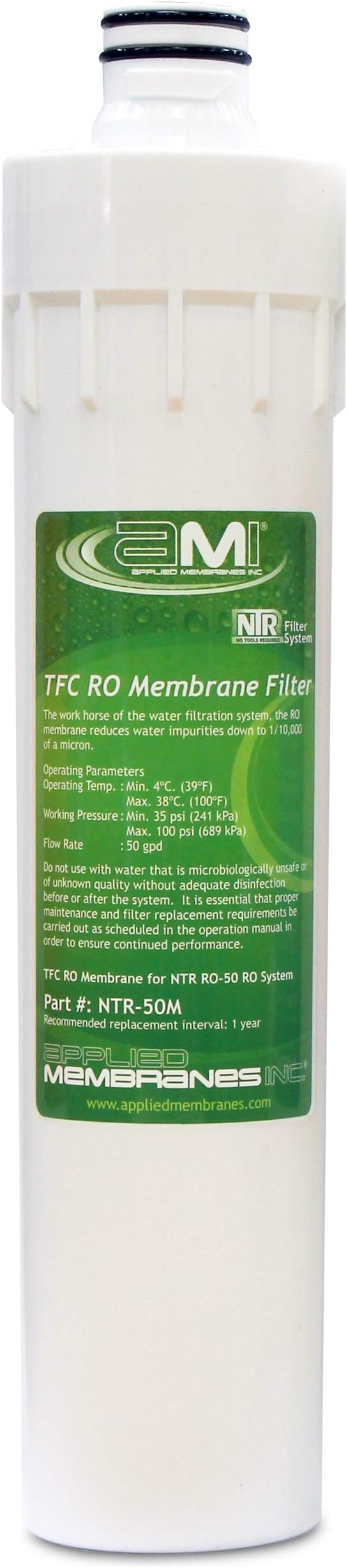 RO Membrane for Applied Membranes NTR RO System | NTR-50M Replacement Membrane Stage 3 for NTR-RO-50