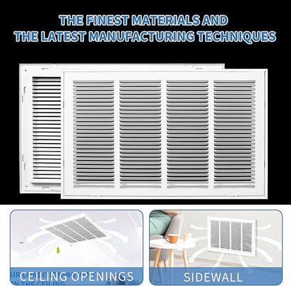 24 x 14 Return Air Grille [Duct Opening Size],Return Air Vent Cover for Wall Or Ceiling,Steel Return Air Filter Grilles Removable Face/Door for 1 Inch Filters (24"W x 14"H [Duct Opening])